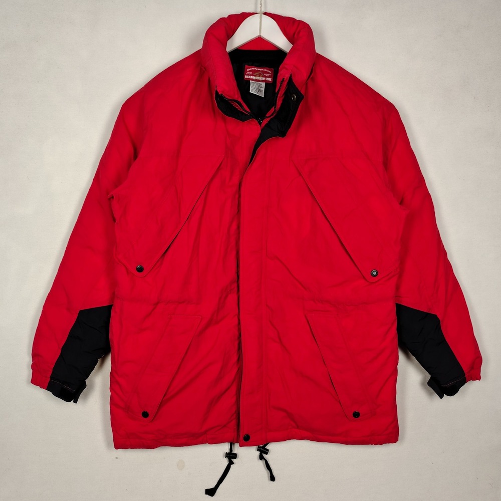Vintage Marlboro Country Store Red Down Puffer Jacket Mens Medium MCS 75156
